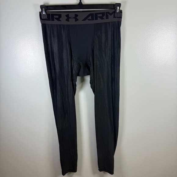 Under Armour Black Compression Tights Sz Large - Picture 1 of 6